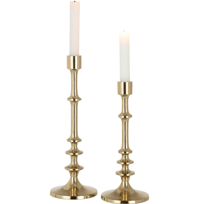 J-Line Set De 2 Chandelier Neo Aluminium Or