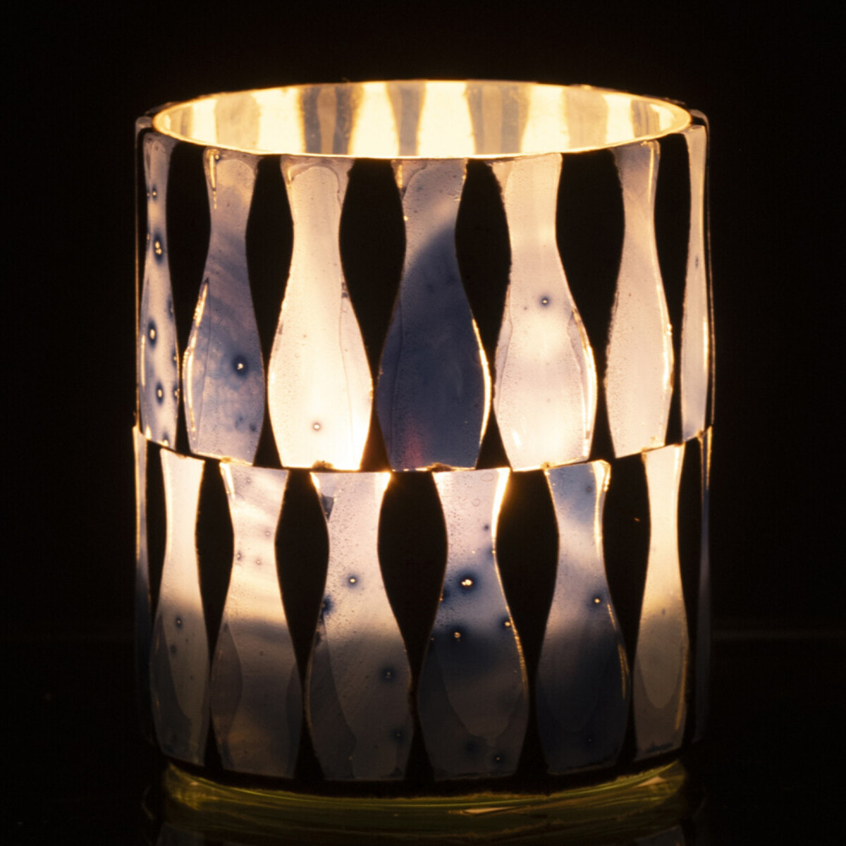 J-Line Chandelier - verre - bleu/blanc - small - 2 pièces