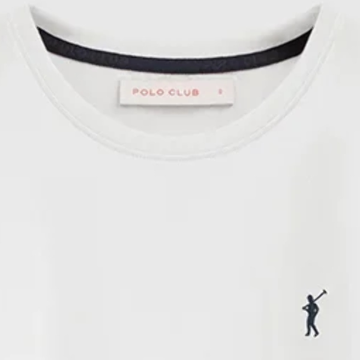 Camiseta blanca de manga corta y cuello redondo con bordado Rigby Go