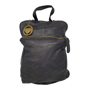 Chicca Borse Borsa Zaino Donna in Pelle Nero
