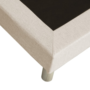 Ensemble matelas mousse haute résilience CALLISTO, H29 cm, accueil mémoire de forme, sommier beige