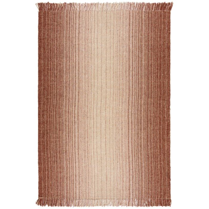 Tapis en jute OMBRE Rouge