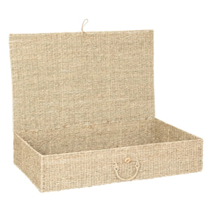 Set de 2 paniers "Cora" en paille & métal L60/80cm