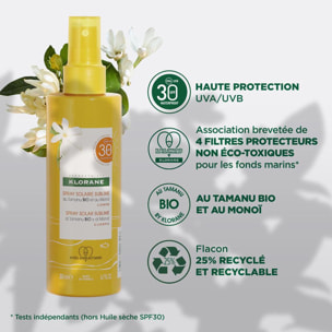 Monoi et Tamanu Bio - Spray Solaire Sublime SPF 30 - 200 ml