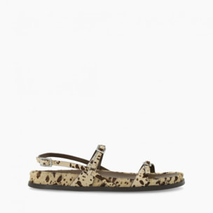 SANDALIAS ANIMAL PRINT MARRONES A-PEGASO
