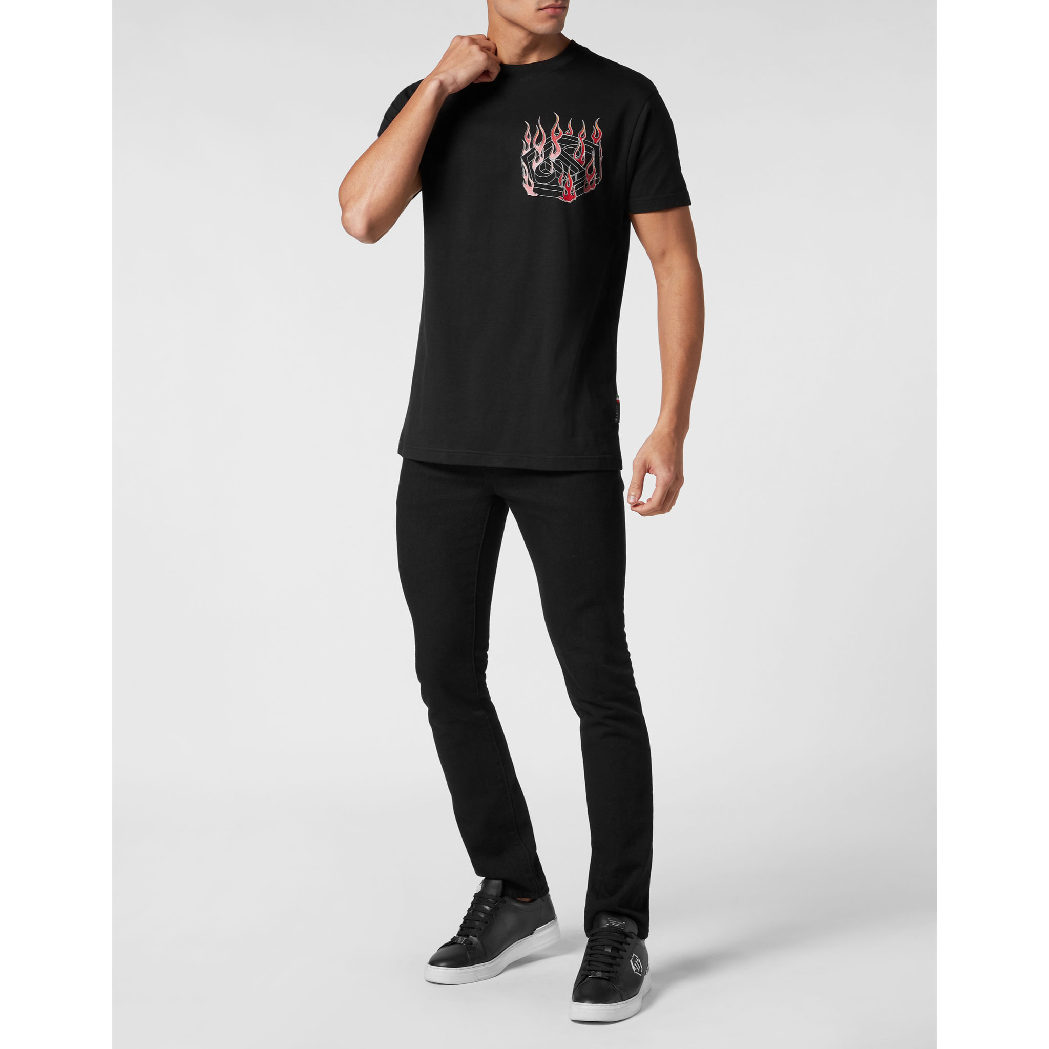 PHILIPP PLEIN T-Shirt Round Neck HEXAGON