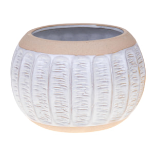 Cachepot D19Xh13 Cm Bombato - Pezzi 2 - 19X13X19cm - Colore: Bianco - Bianchi Dino - Decori Casa E Complementi