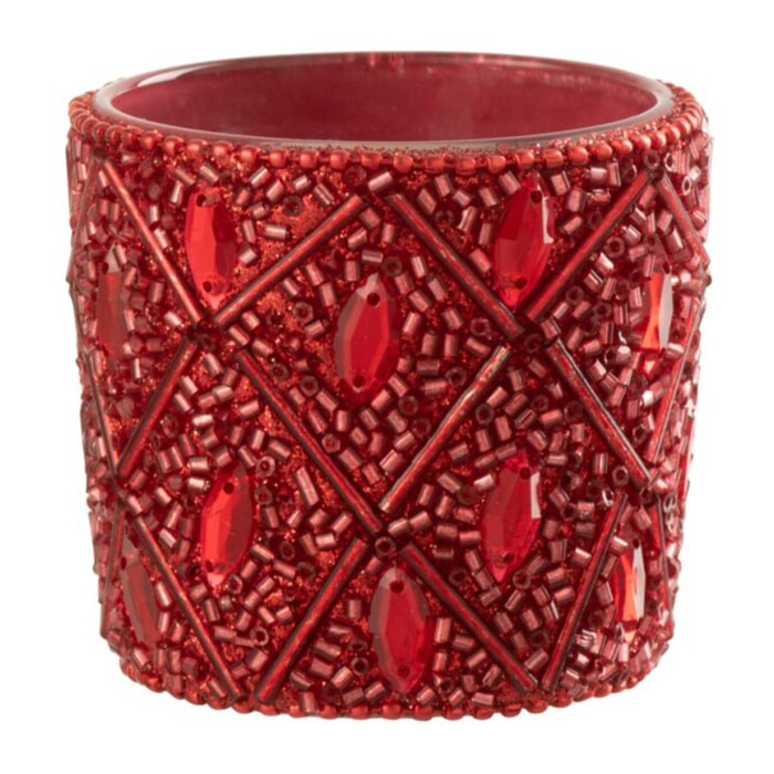 J-Line photophore - verre - rouge - small