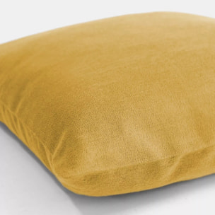 Housse de coussin pur coton motif jacquard jaune Bastide curry
