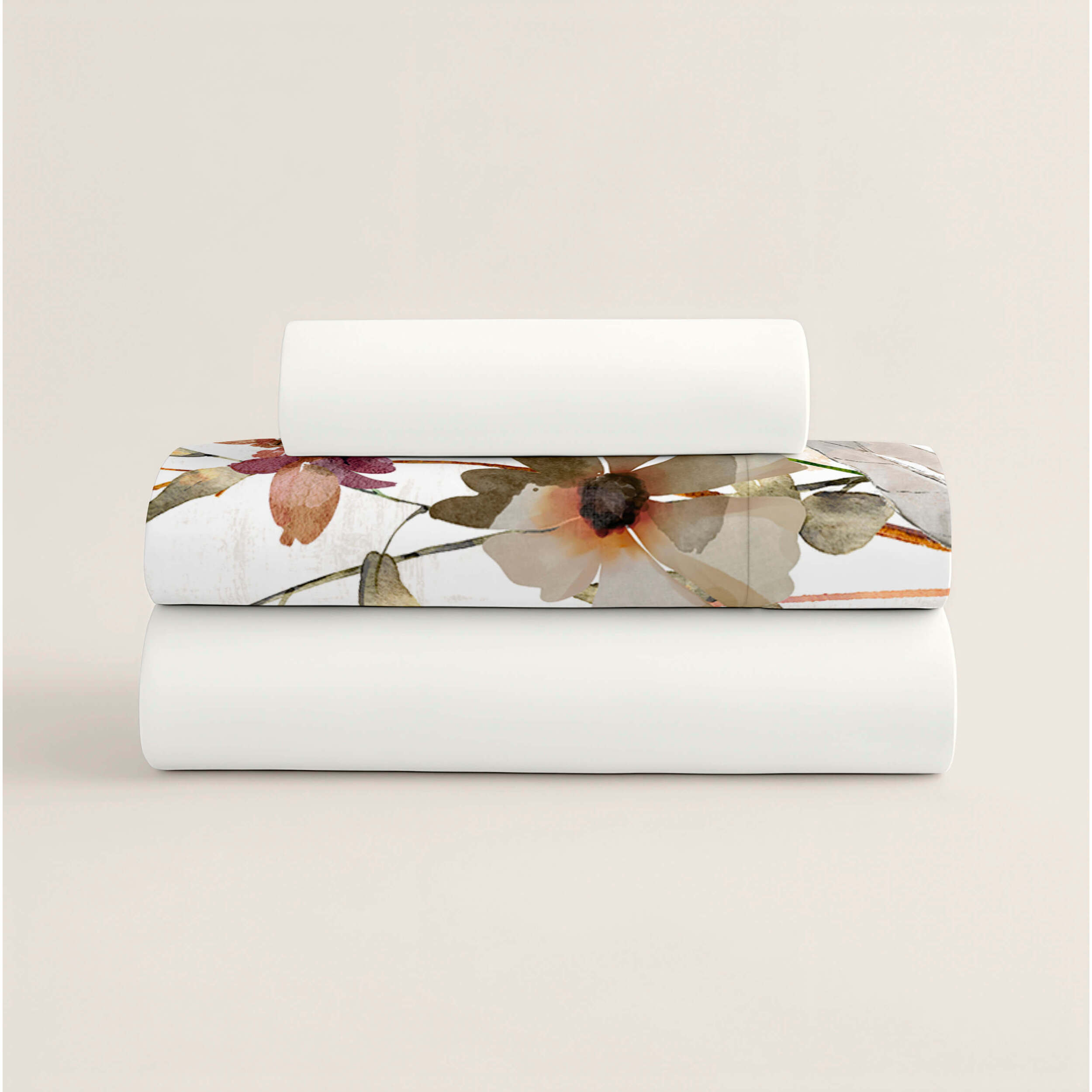 Juego de Sábanas Estampadas - 100% Algodón - Incluye 1 o 2 Fundas de Almohada + 1 Sábana Bajera - Laurie