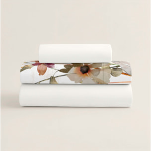 Juego de Sábanas Estampadas - 100% Algodón - Incluye 1 o 2 Fundas de Almohada + 1 Sábana Bajera - Laurie