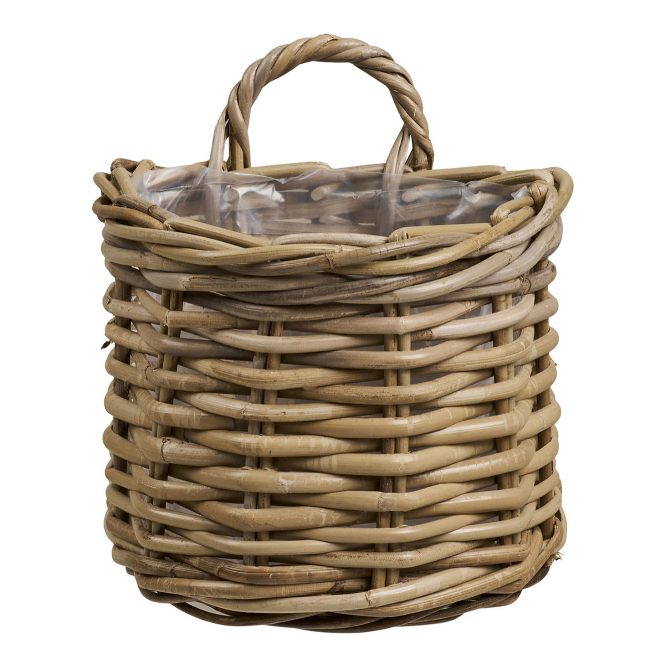 Cesta Keli in kubu rattan naturale con manico 37×23×27 cm