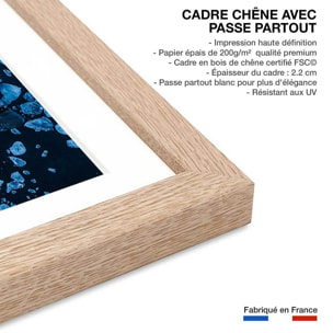 Affiche iceland diamond beach Affiche sous cadre bois