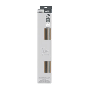 Barre tringle pour rideau de douche d'angle à fixer 80x80cm Inox MSV