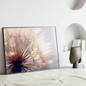 Affiche encadrée – Pissenlit en macro, douceur et légèreté Affiche + cadre en métal - Noir