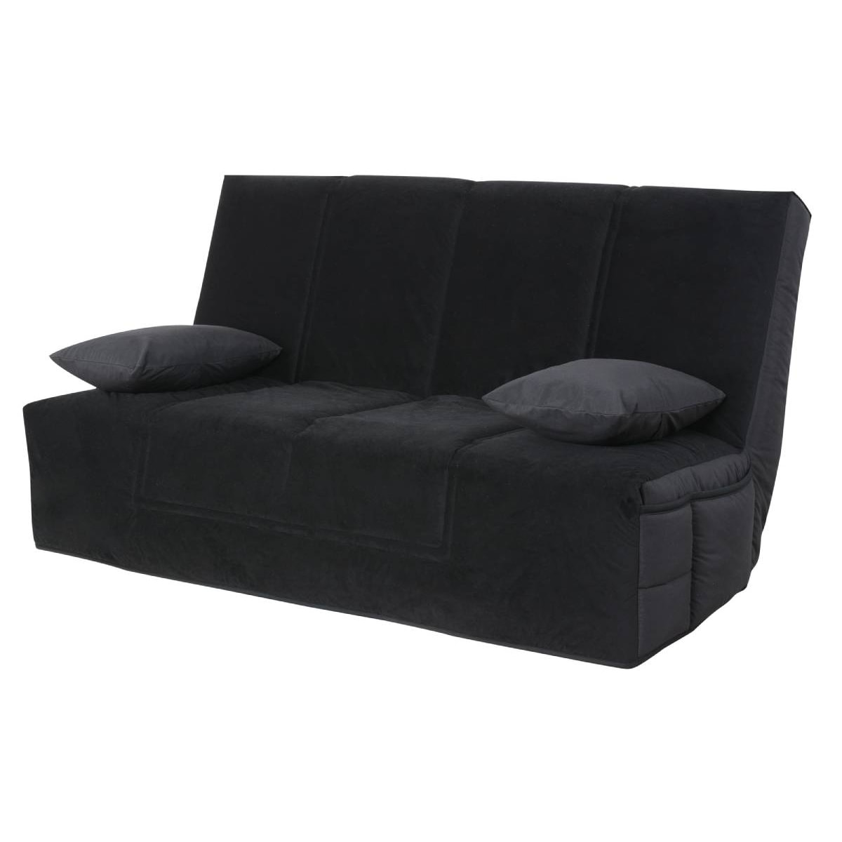 Banquette CC WASHINGTON 130 x 190, matelas Simmons, angel noir