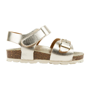 Sandalias Abiertas Metalizadas en Dorado