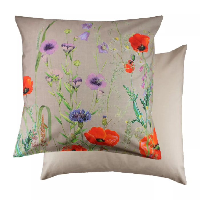 Taie d'oreiller Coquelicots lin