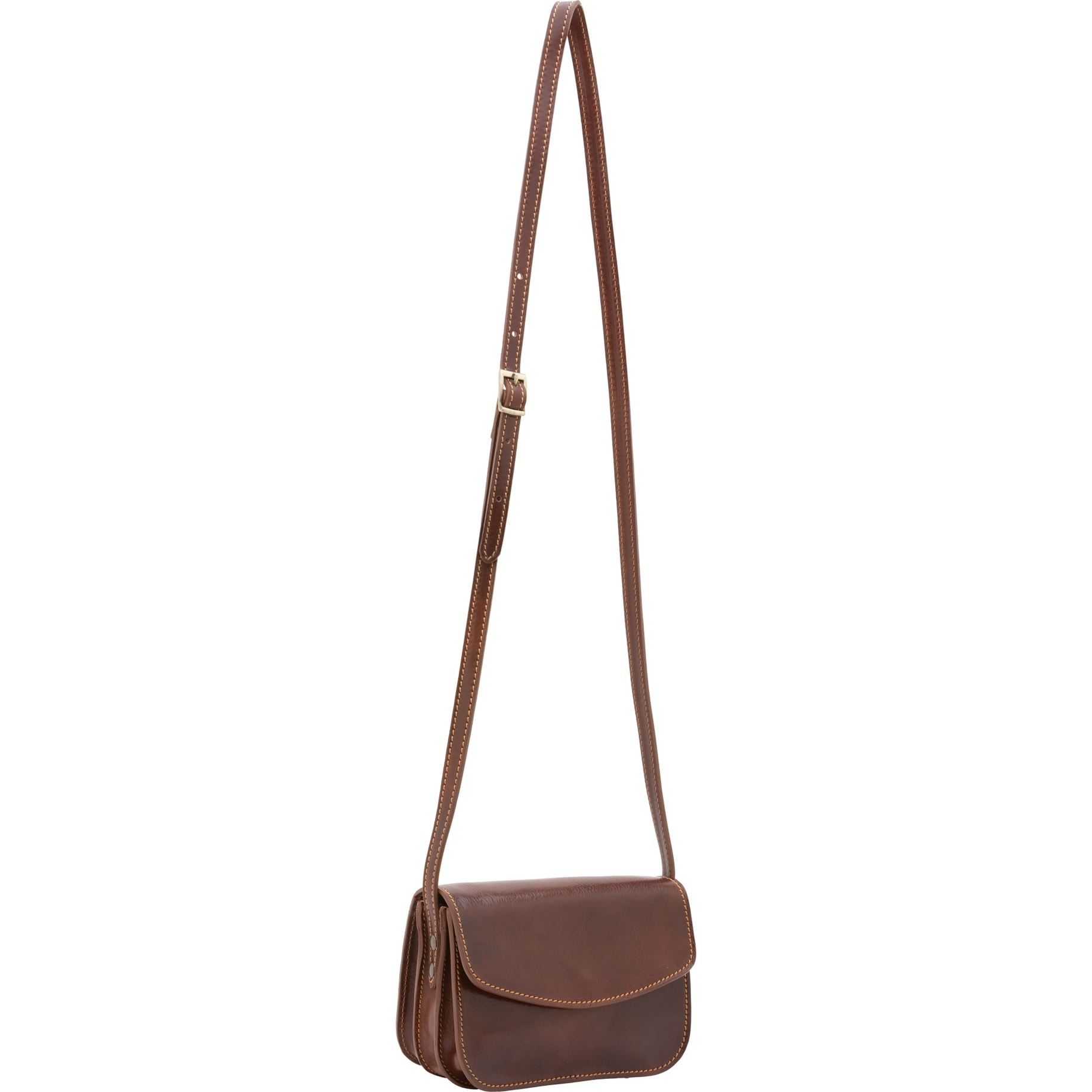 Borsa a tracolla da donna - Modello False - Vera pelle - 19.0 x 13.0 x 9.5 cm