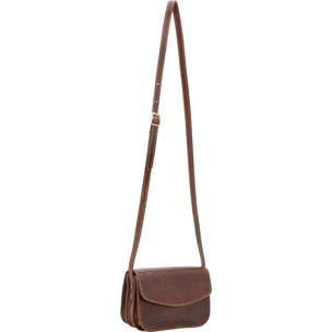 Borsa a tracolla da donna - Modello False - Vera pelle - 19.0 x 13.0 x 9.5 cm