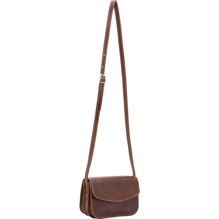 Borsa a tracolla da donna - Modello False - Vera pelle - 19.0 x 13.0 x 9.5 cm