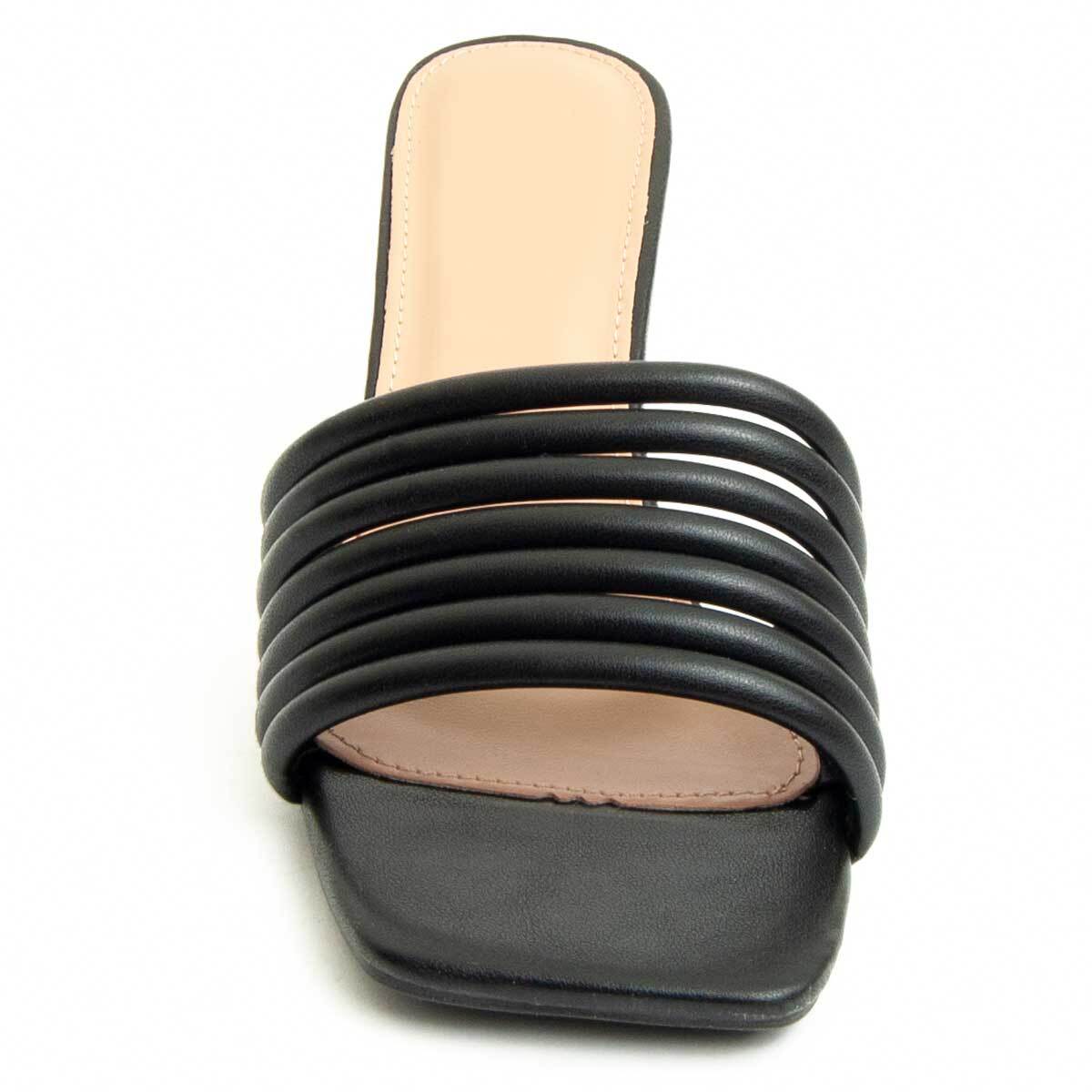 Sandalia de tacón - Negro - Altura: 7 cm