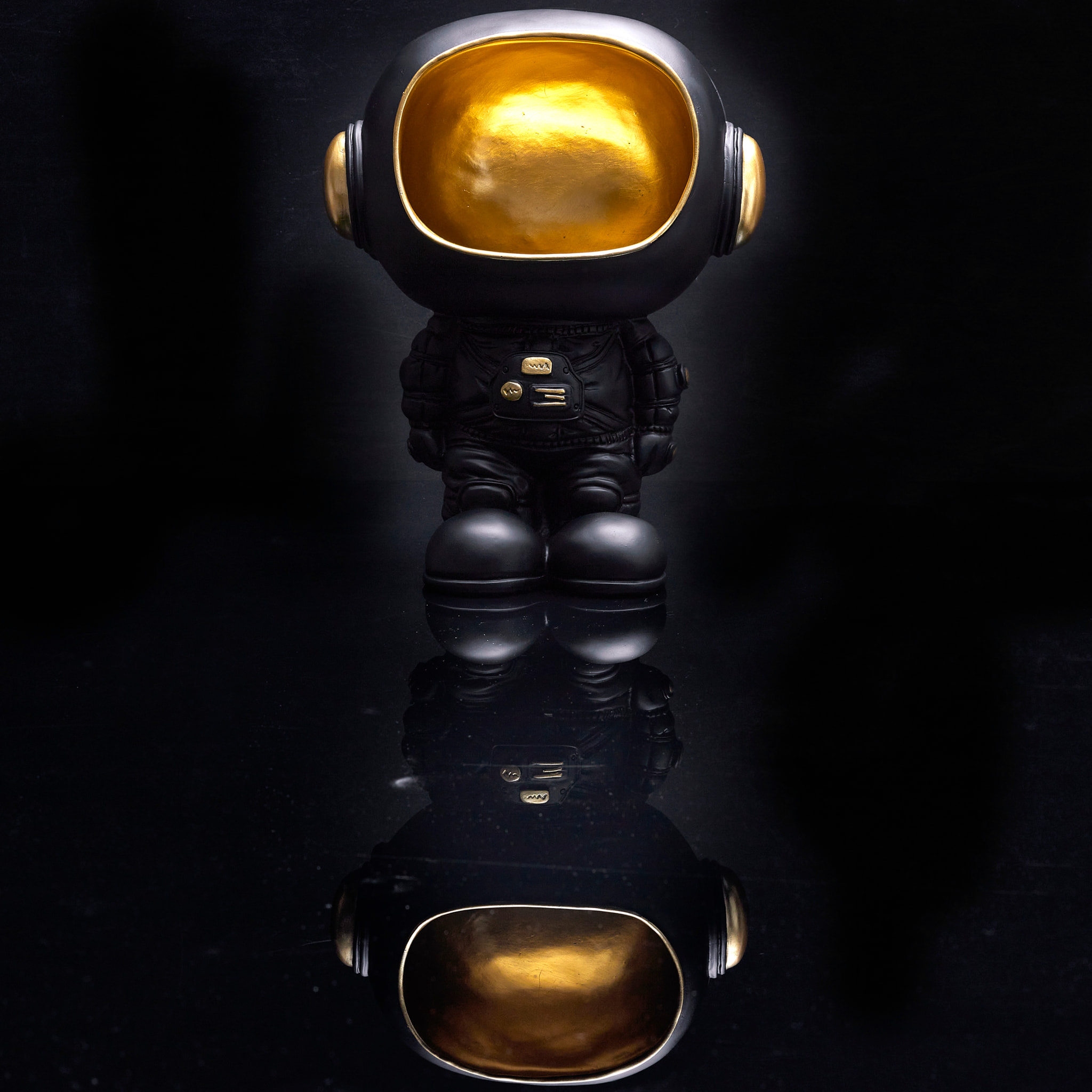 Statue Astronaute Vide Poche Noir