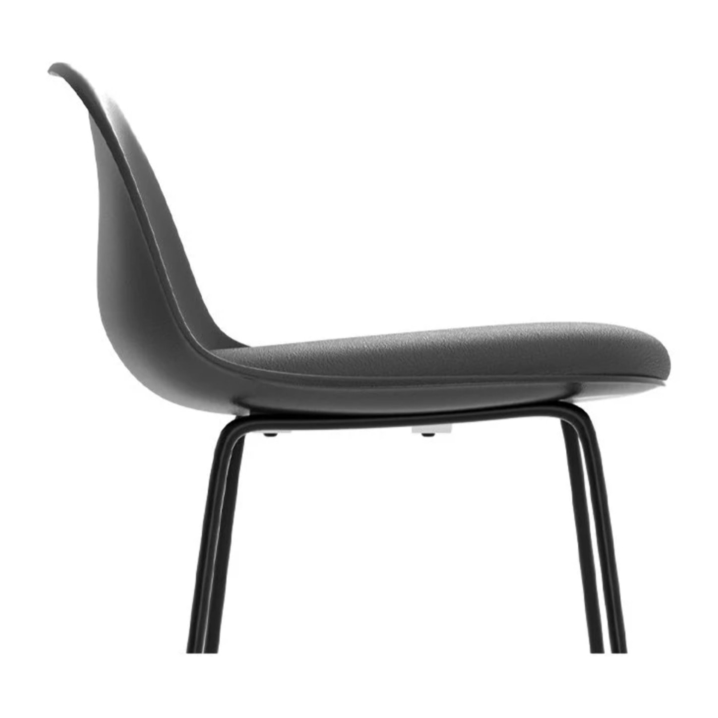 Lot de 2 chaises de bar noires 75 cm - Leni