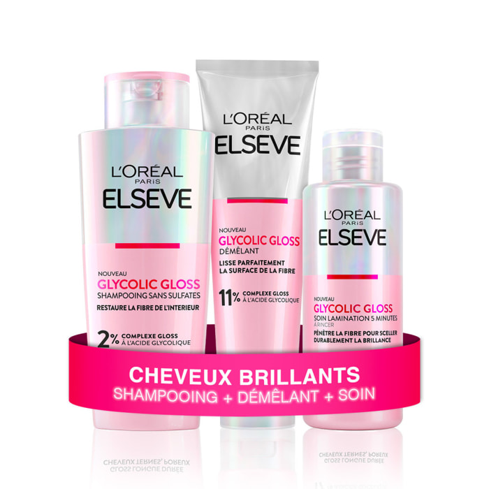 L'Oréal Paris Elseve Glycolic Gloss La Routine Complète des Cheveux Ternes