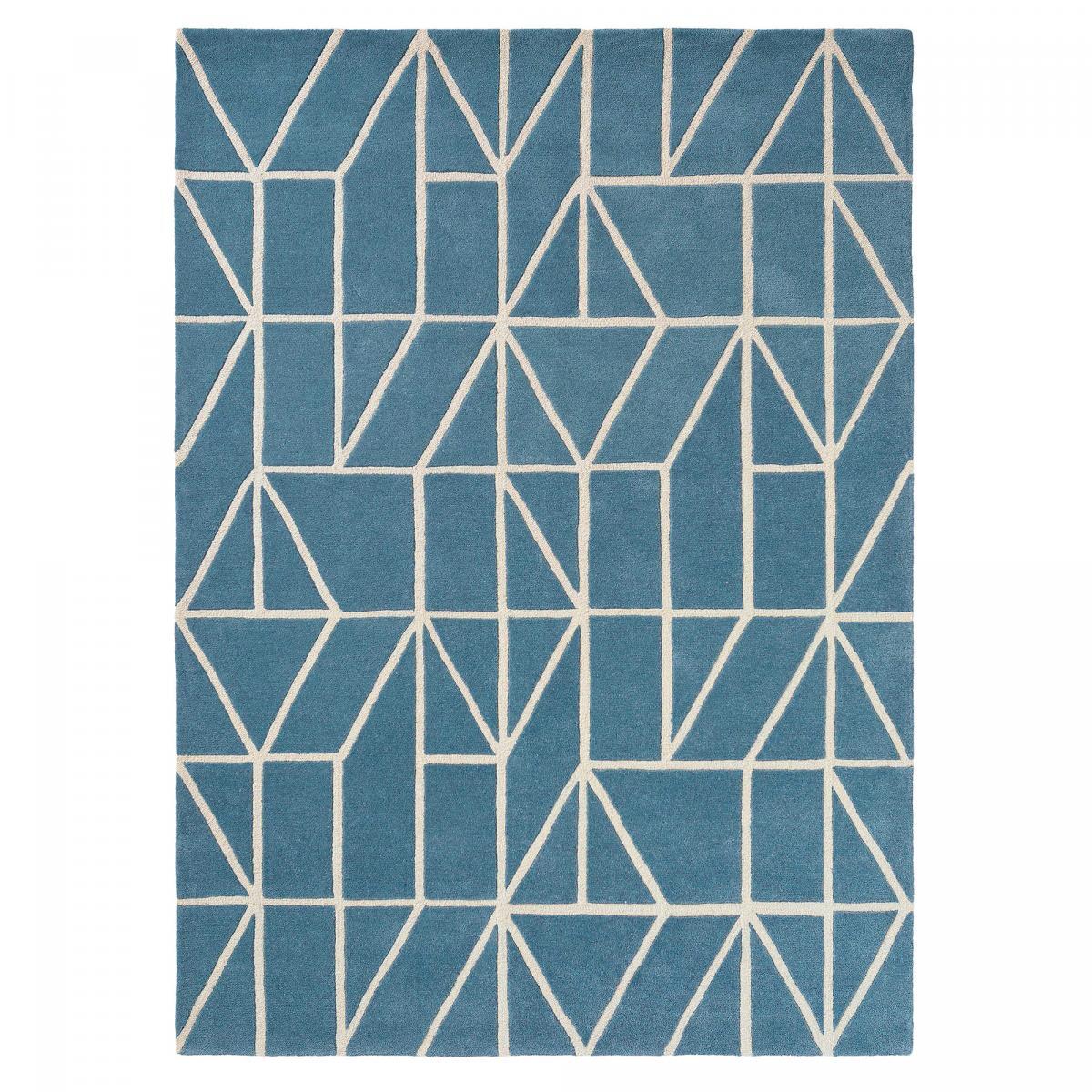 Tapis salon et chambre fait à la main en laine motif abstrait YOWA