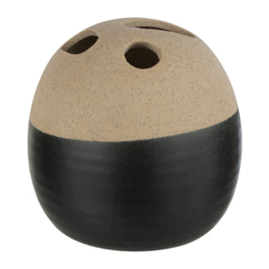 J-Line vase Boule - céramique - beige/noir - small - Ø 15.5 cm
