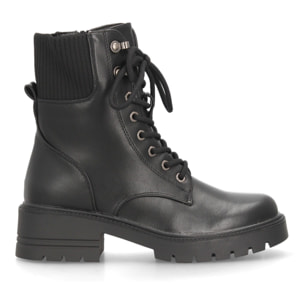Botines militares con cordones y plataforma para mujer