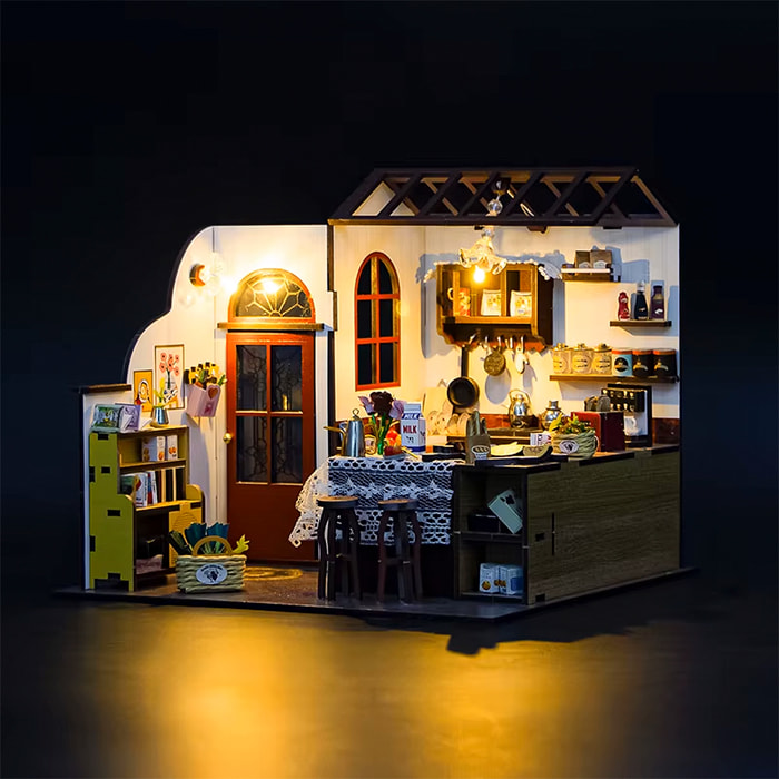 La cocina de Peta. Maqueta 3D realista con gran detalle y luces led.