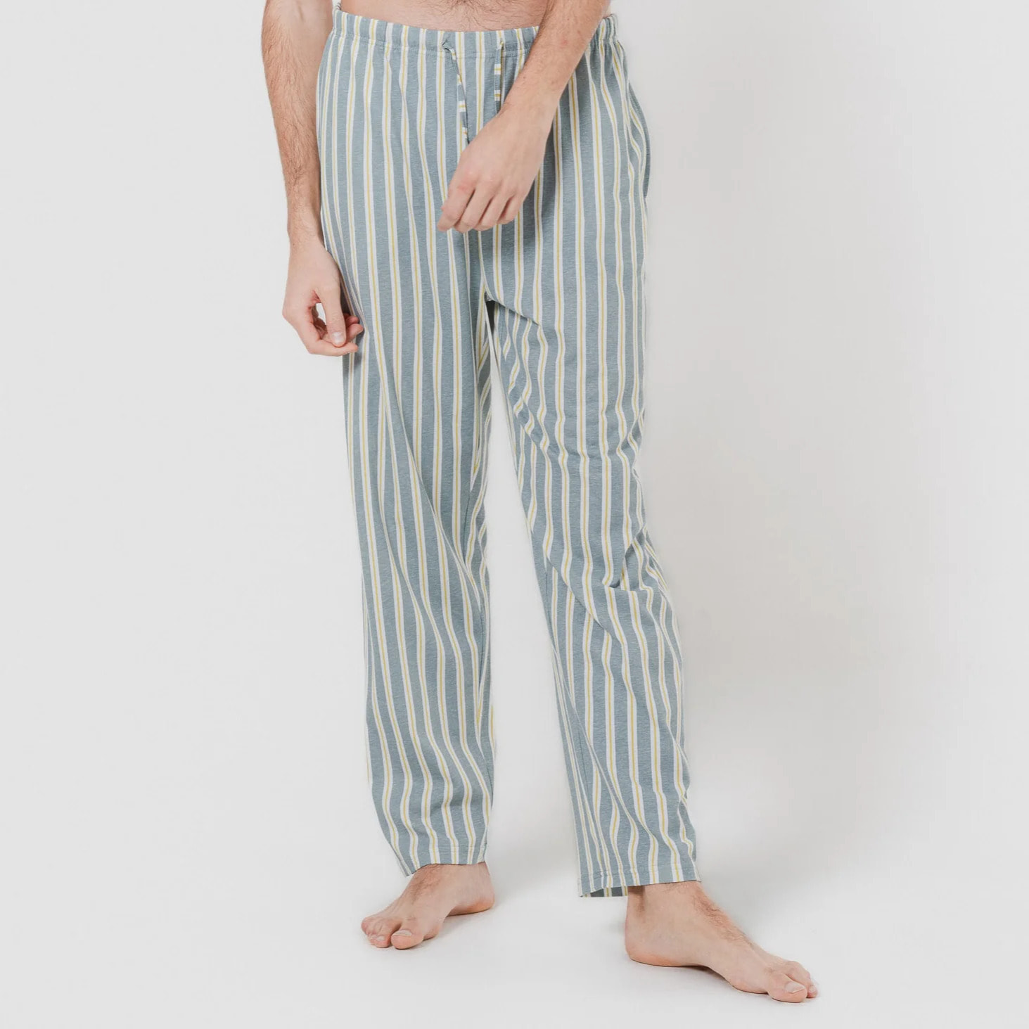 Pijama largo algodón schon azul grisáceo