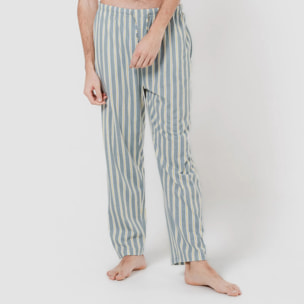 Pijama largo algodón schon azul grisáceo