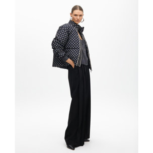 Anorak corto imbottito a pois