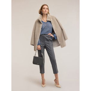 Motivi - Pantalones de punto en mezcla de lana - Gris