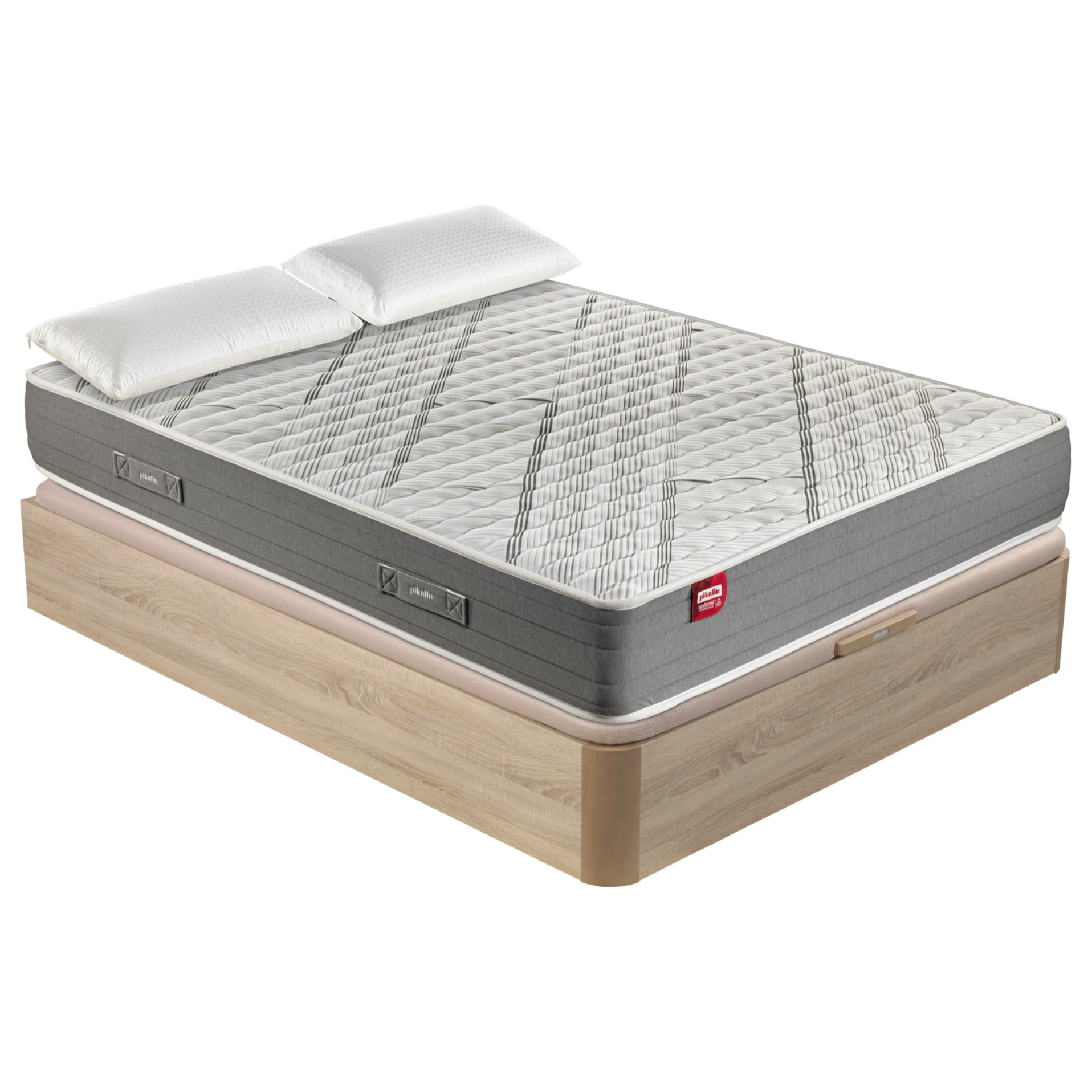 Colchón EspumaHR y Visco + Canapé Abatible + Almohada | ENVIO, MONTAJE Y RETIRADA INCLUIDO | Elan