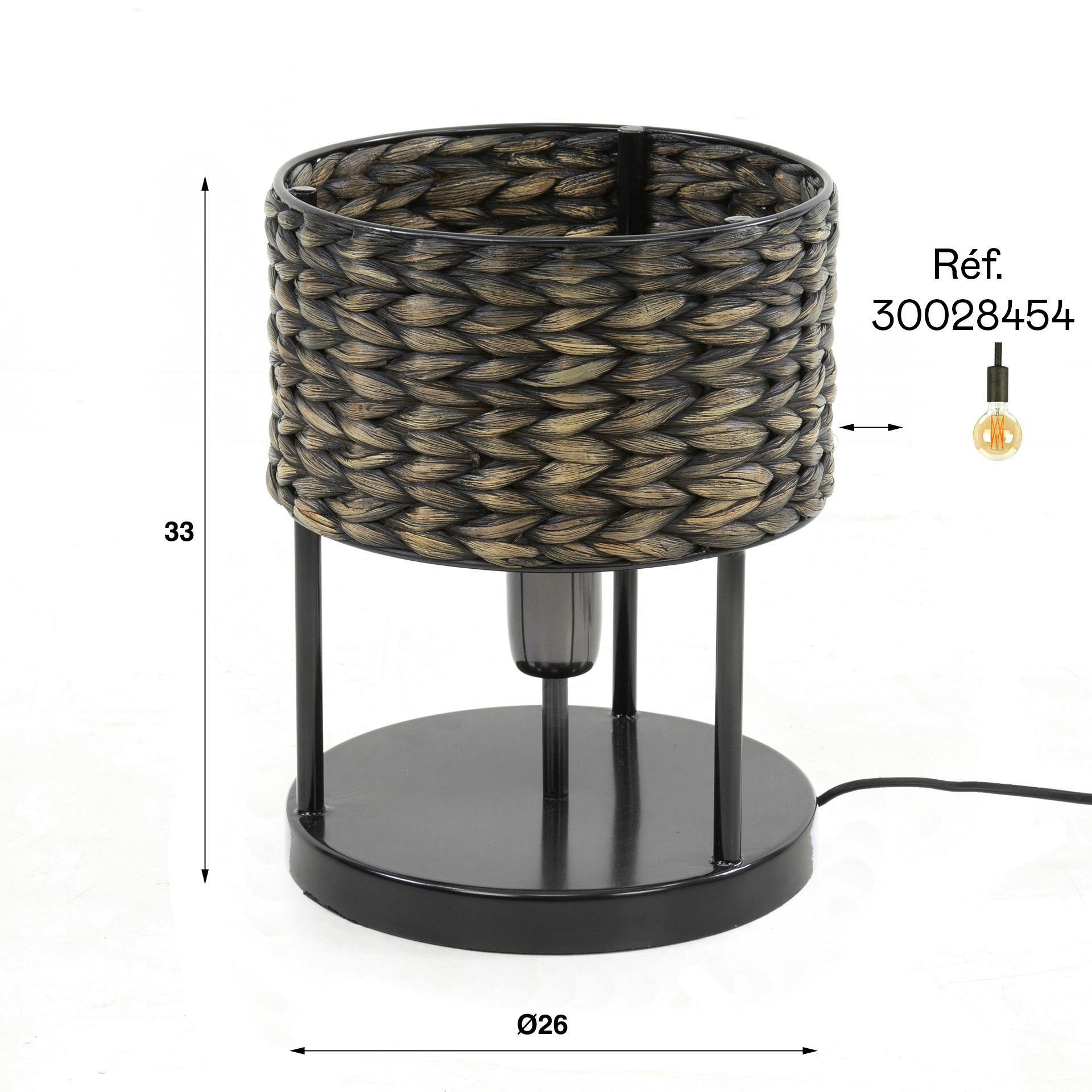 Lampe de salon en jacinthe d'eau TASMANIE