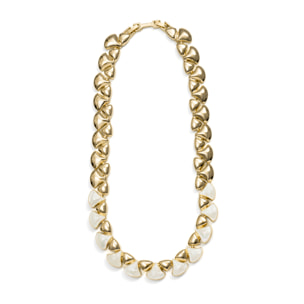 Collar de Madreperla Blanca acabado en oro amarillo de 18k