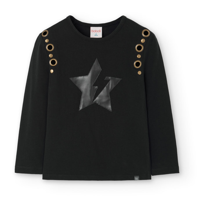 Camiseta punto elástico de niña -BCI