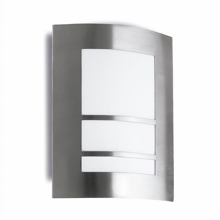 FORLIGHT Aplique Ip55 Siluet E27 60W Acero Inoxidable 1500Lm