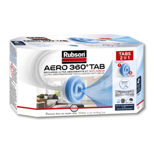 Pack de 2 - Rubson - Absorbeur Aero 360 Recharge Neutre Lot De 4