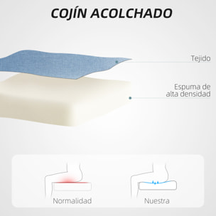 Silla de Escritorio sin Brazos Silla de Oficina Giratoria Tapizado en Lino Sintético con Altura Ajustable para Estudio Dormitorio Tocador Carga 120 kg Azul Claro