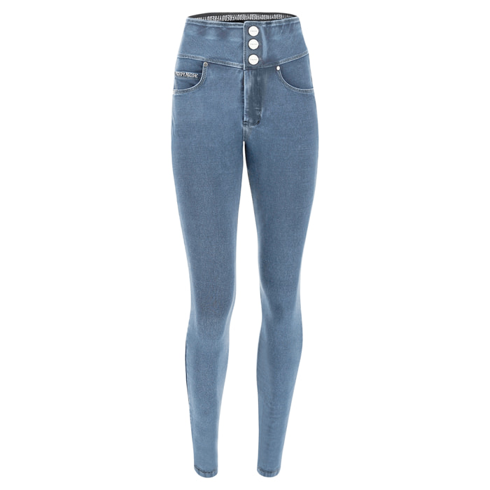 Pantaloni N.O.W.® skinny a vita alta in jersey denim