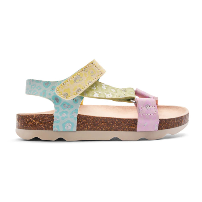 Sandalias Bio Niña Estampado Glitter Multicolor