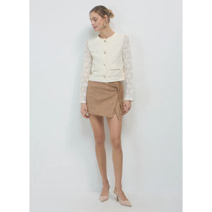 Gonna pantalone nodo simil camoscio