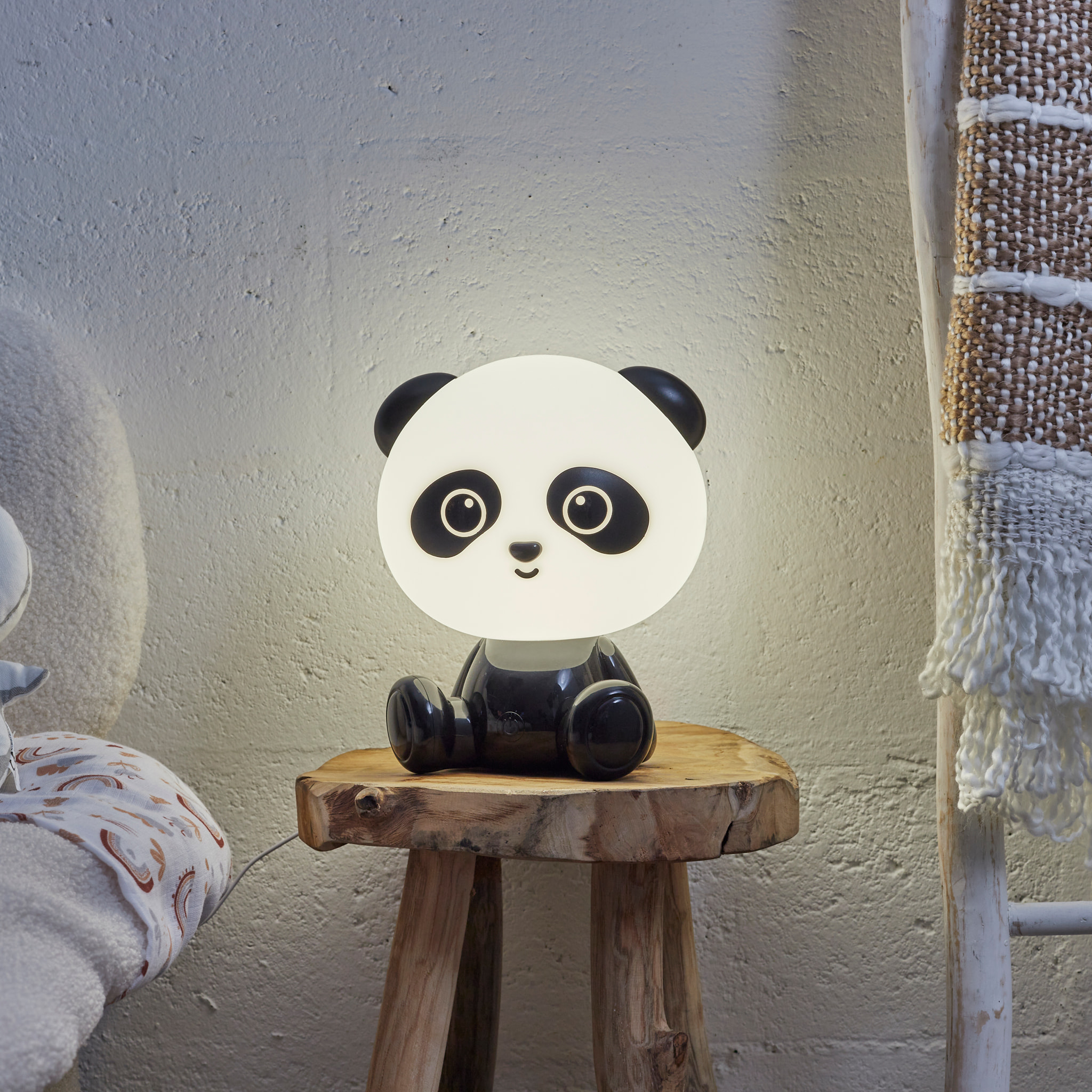 Lampe Veilleuse - HOME DECO KIDS - Panda - Couleur Changeante - Noir et Blanc