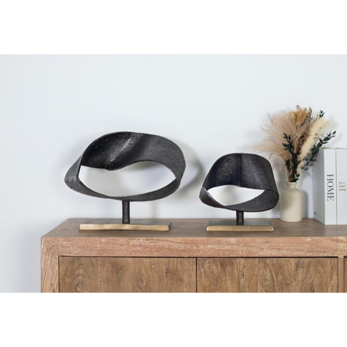 Ensemble de deux sculptures décoratives - 33x44x18cm