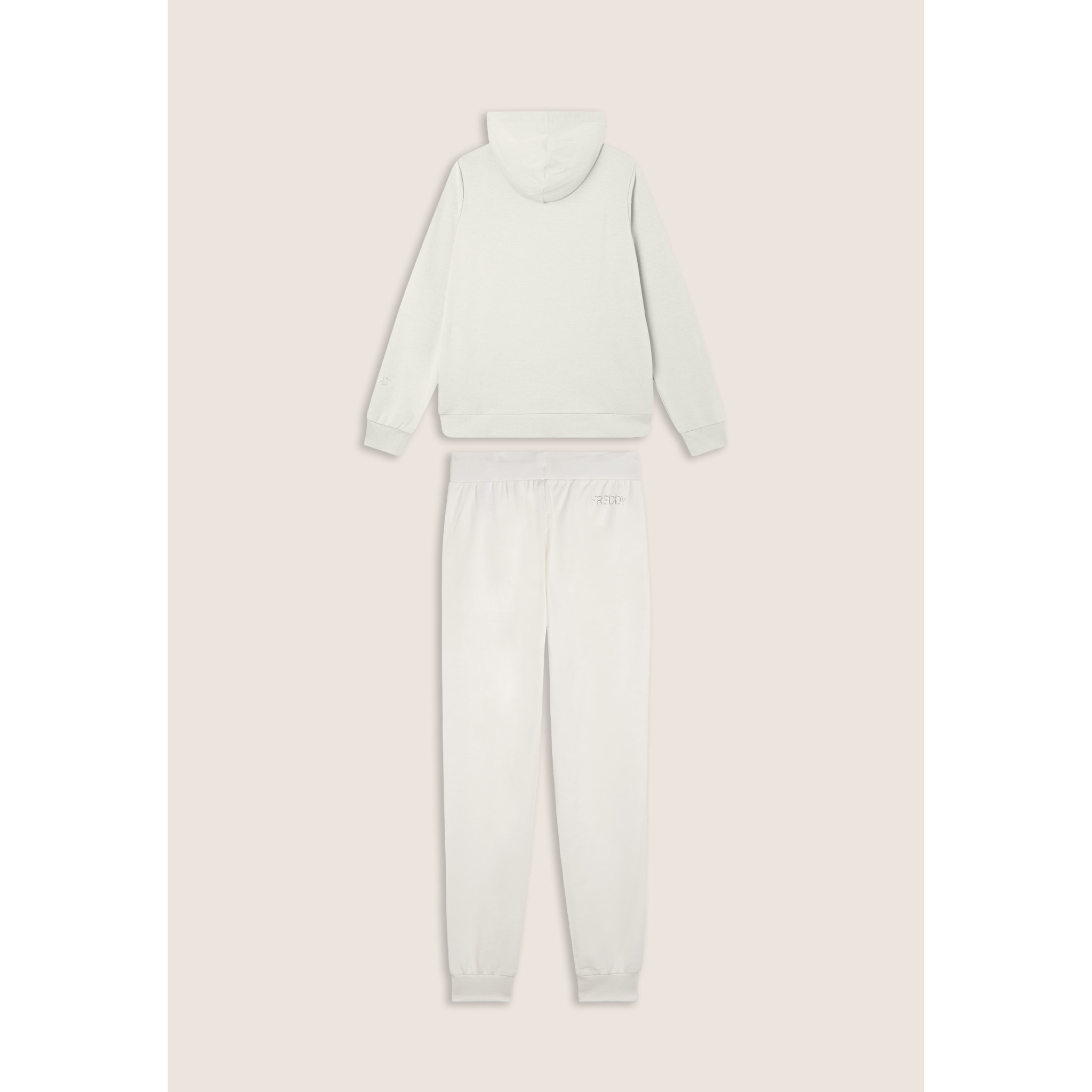 Tuta donna in French Terry Modal con zip e cappuccio